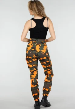 Oranje Camouflage Cargo Broek met Steekzakken