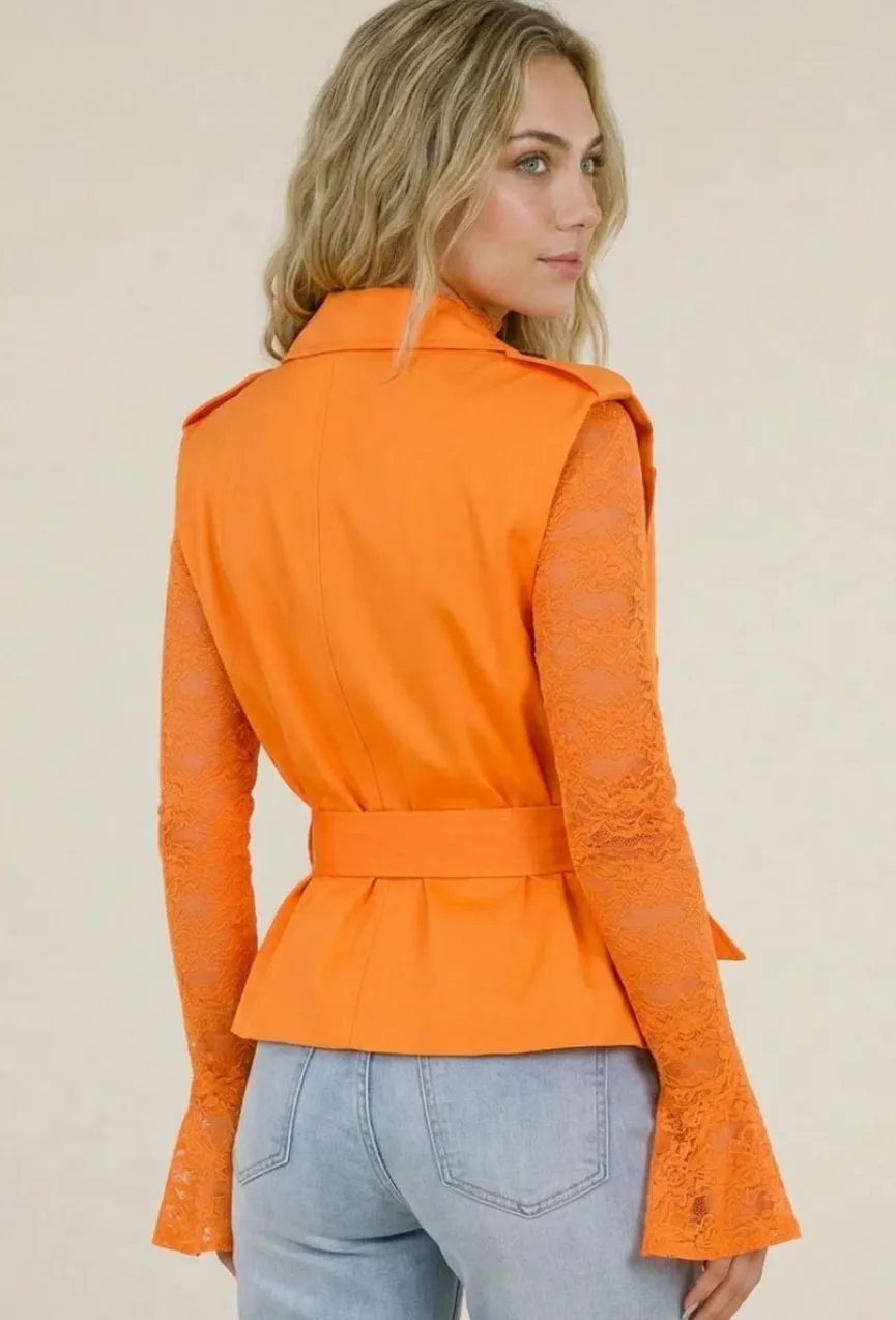 Oranje Gilet met Ceintuur