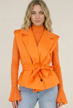 Oranje Gilet met Ceintuur