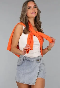 Oranje Koningsdag Sweater Dames met Queen Bae Print