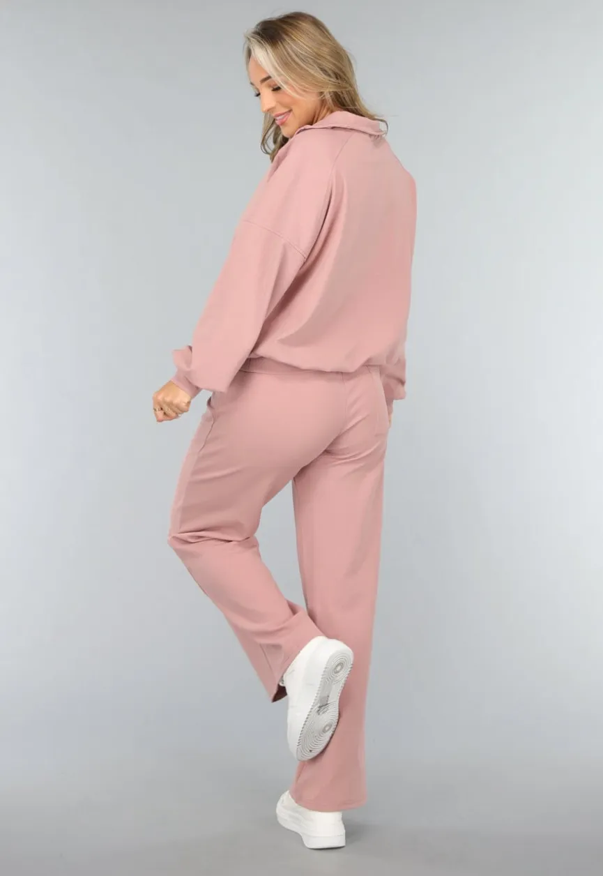 Oudroze Wide Leg Lounge Broek