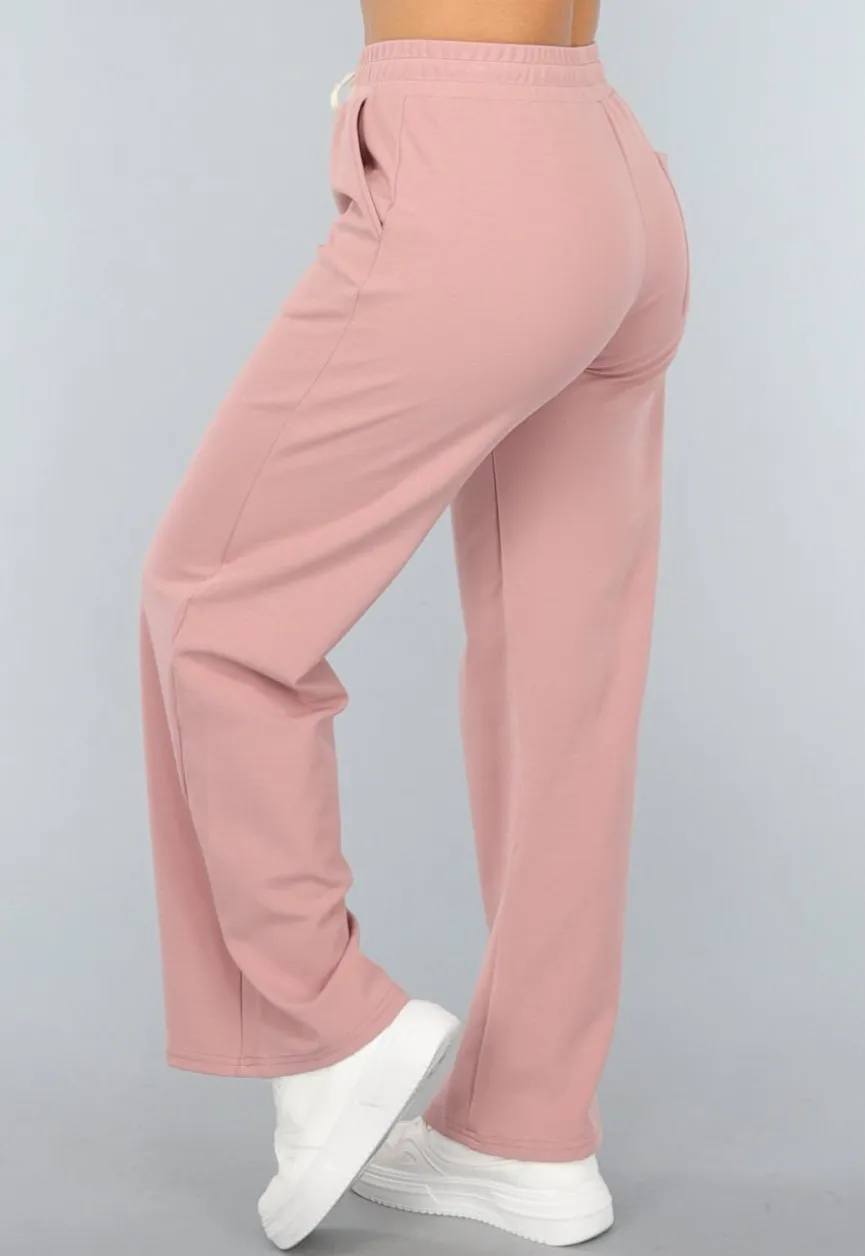 Oudroze Wide Leg Lounge Broek