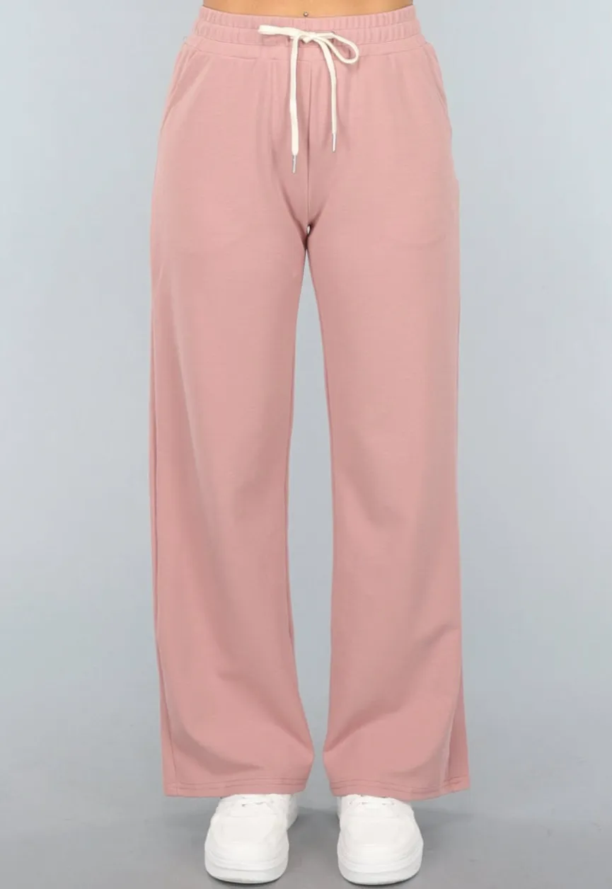 Oudroze Wide Leg Lounge Broek