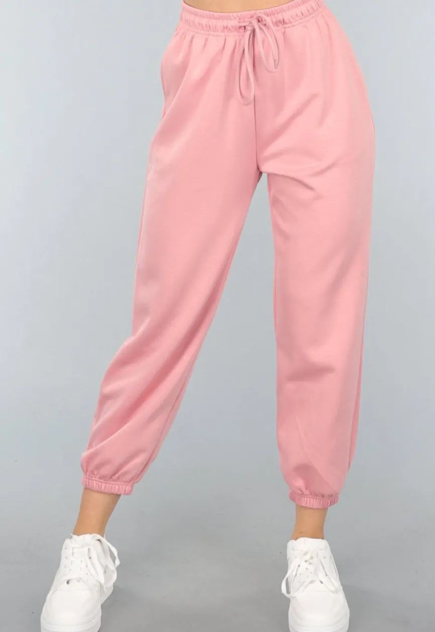 Oudroze Zachte Joggingbroek