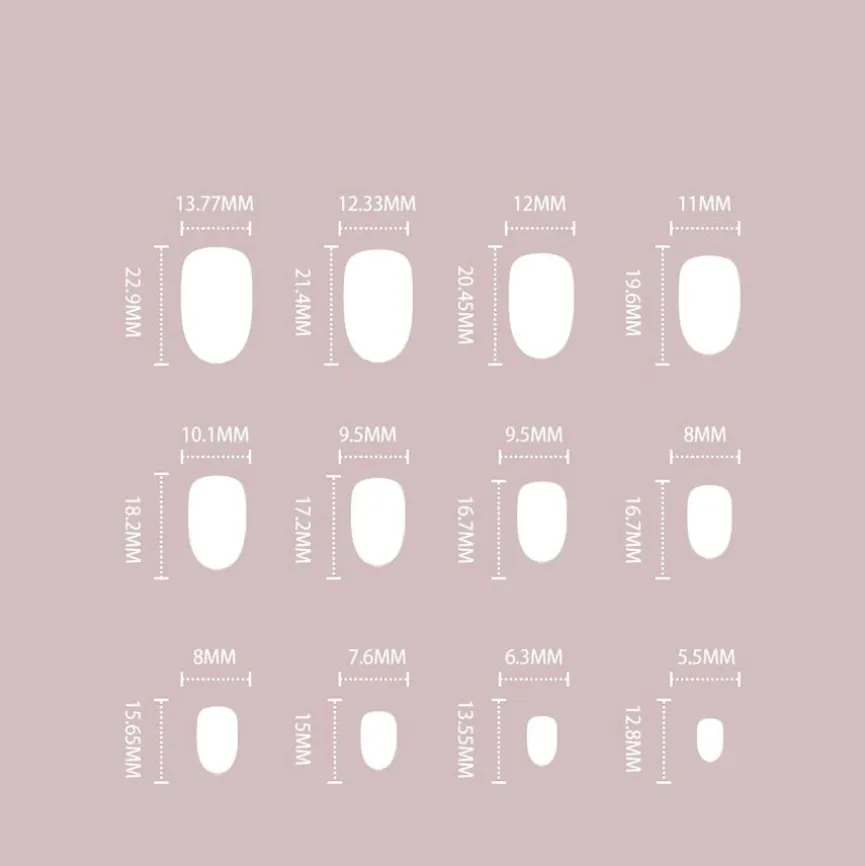 Ovaal Nude Nepnagels met Glitter