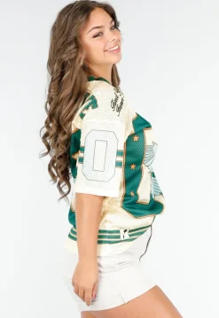 Oversized Baseball Jersey met Vogelprint