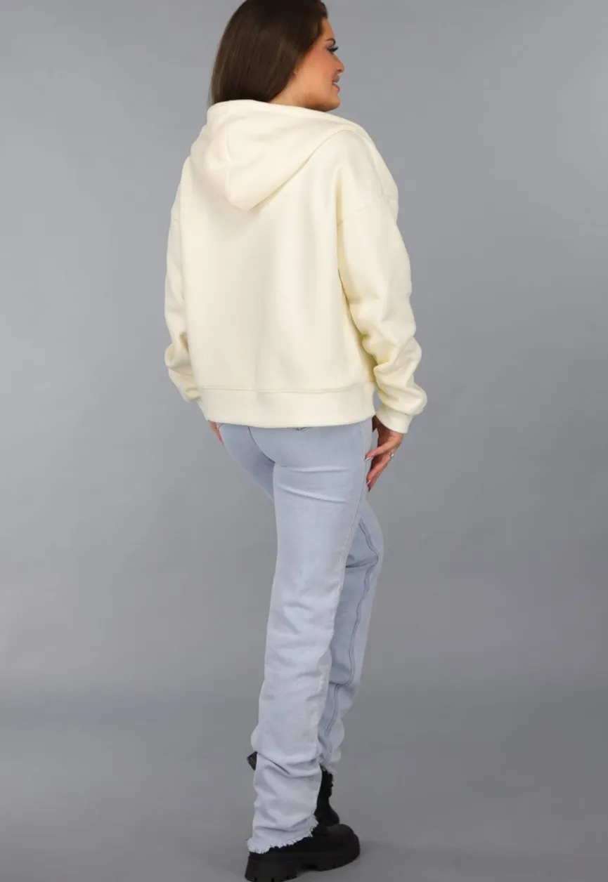 Oversized Ecru Vest met Steekzakken