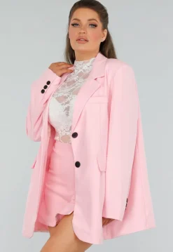 Oversized Lichtroze Blazer