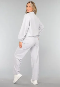 Oversized Trui met Rits in Lichtblauw