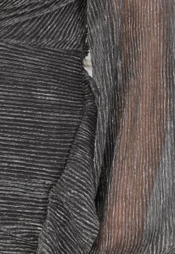 Overslag Jurk met Zilveren Glitter Strepen