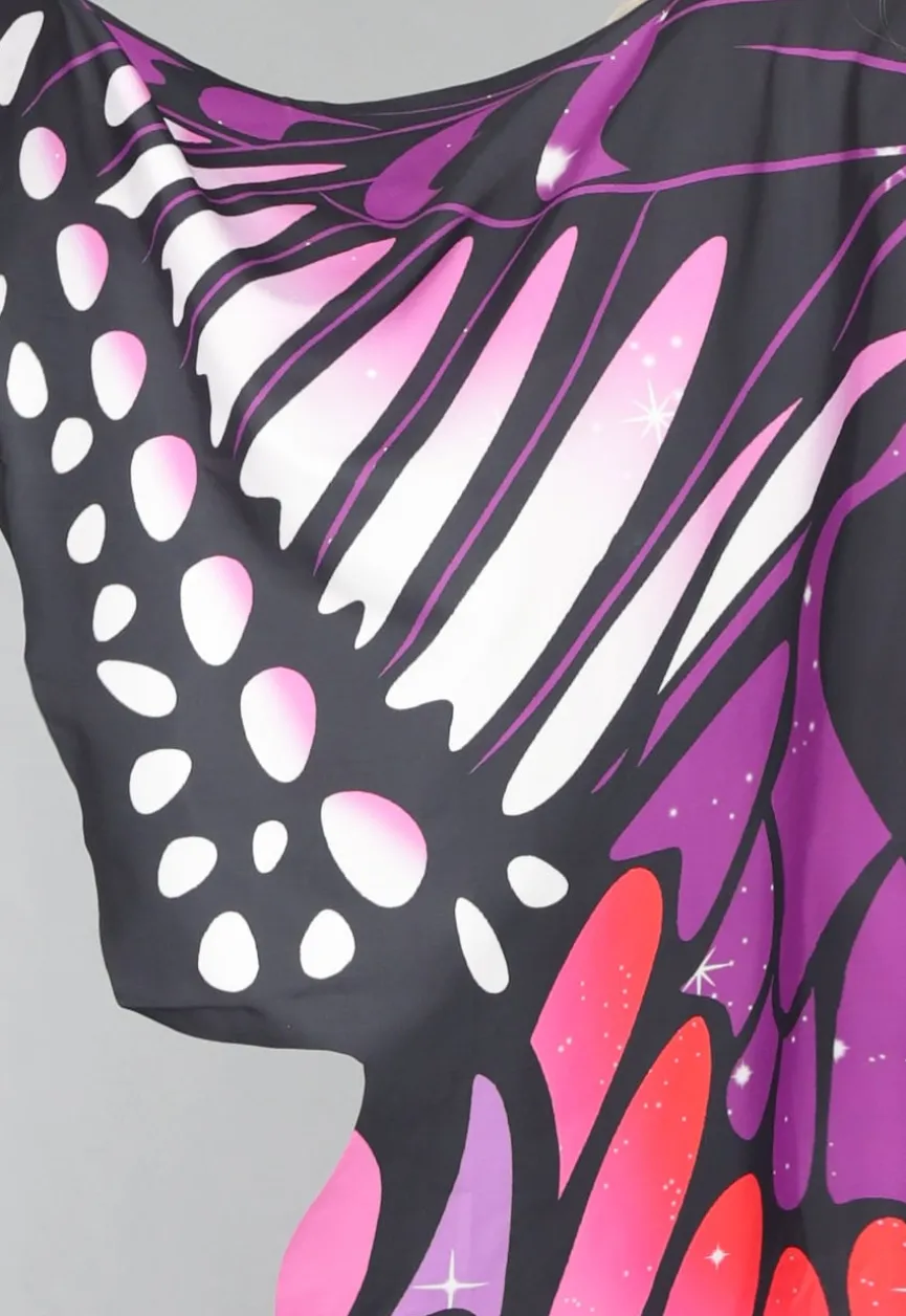 Paarse Butterfly Cape