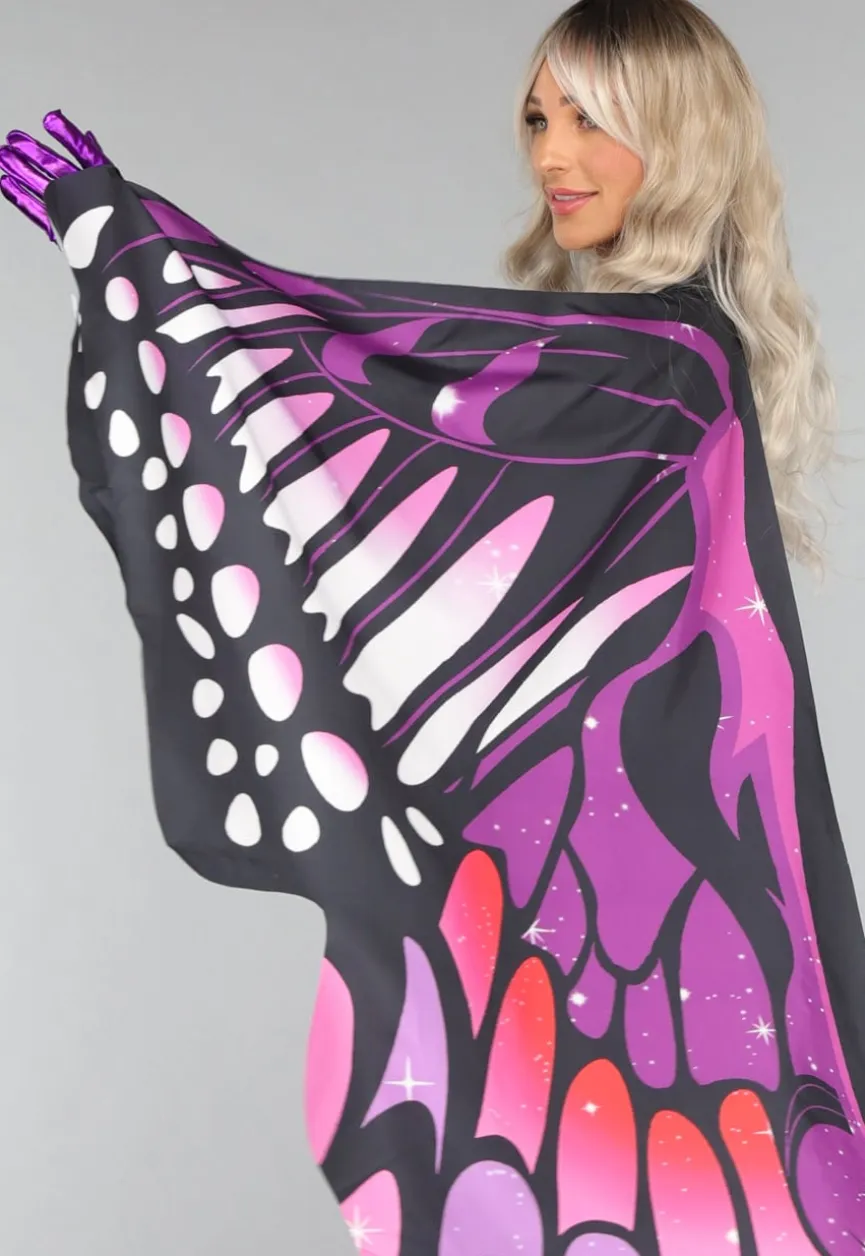 Paarse Butterfly Cape