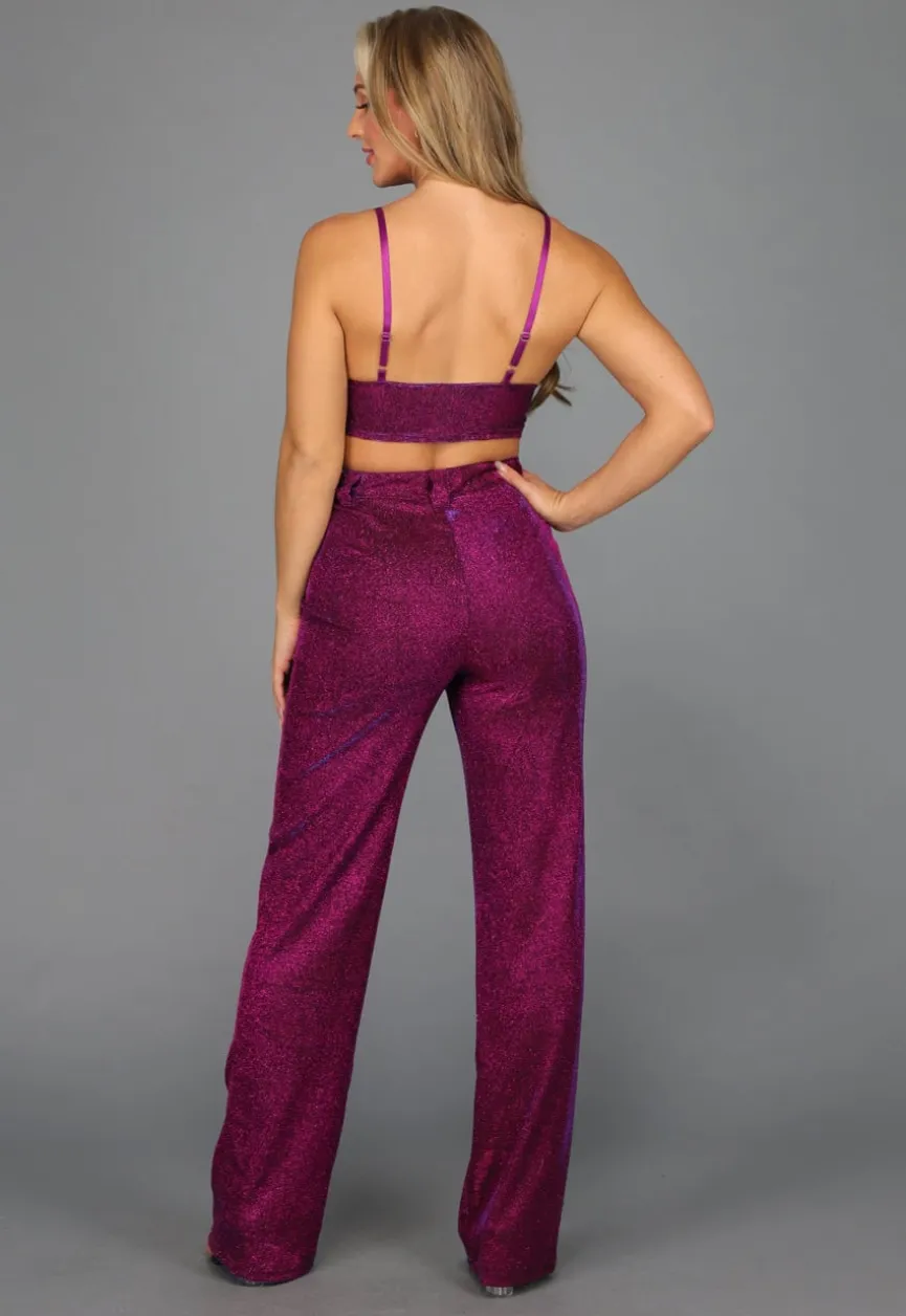 Paarse Glamour Top met Triangel Model