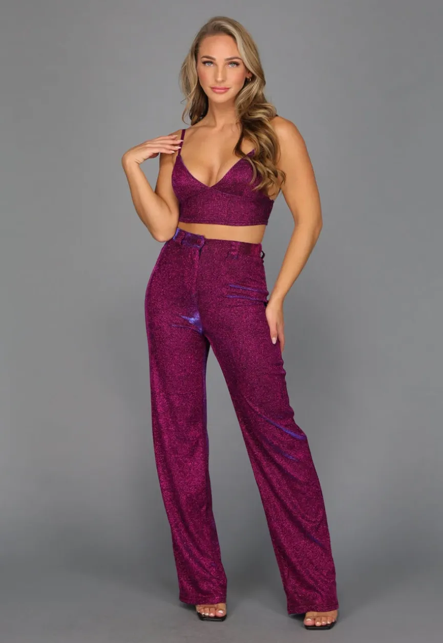 Paarse Glamour Top met Triangel Model