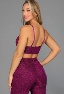 Paarse Glamour Top met Triangel Model