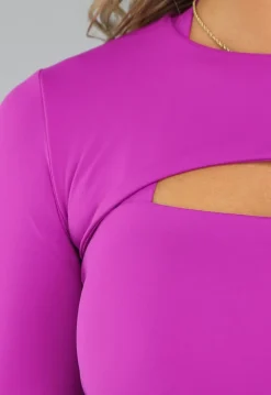 Paarse Korte Longsleeve Bolero