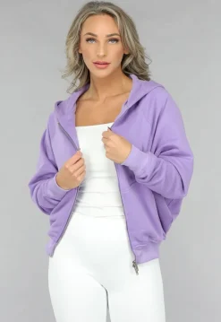 Paars Oversized Vest met Ritssluiting
