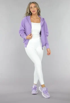 Paars Oversized Vest met Ritssluiting