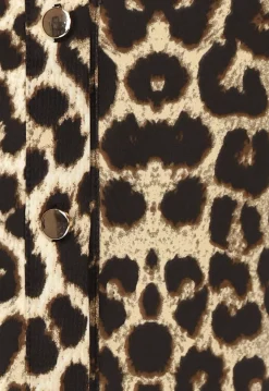 Panterprint Blouse met Lange Mouwen