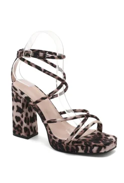 Panter Strappy Sandaletten met Blokhak