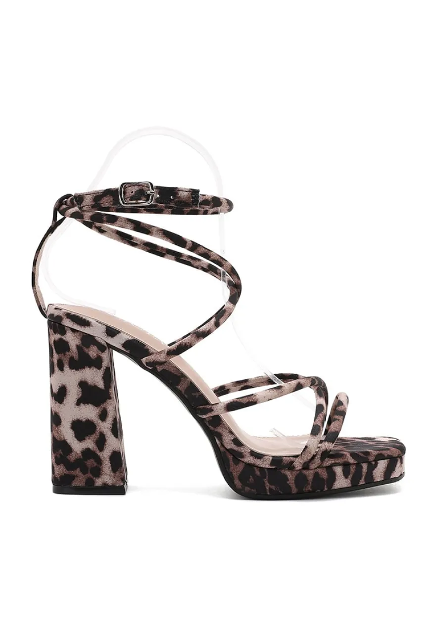 Panter Strappy Sandaletten met Blokhak