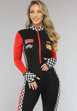 Racer Pitspoes Kostuum met Patches