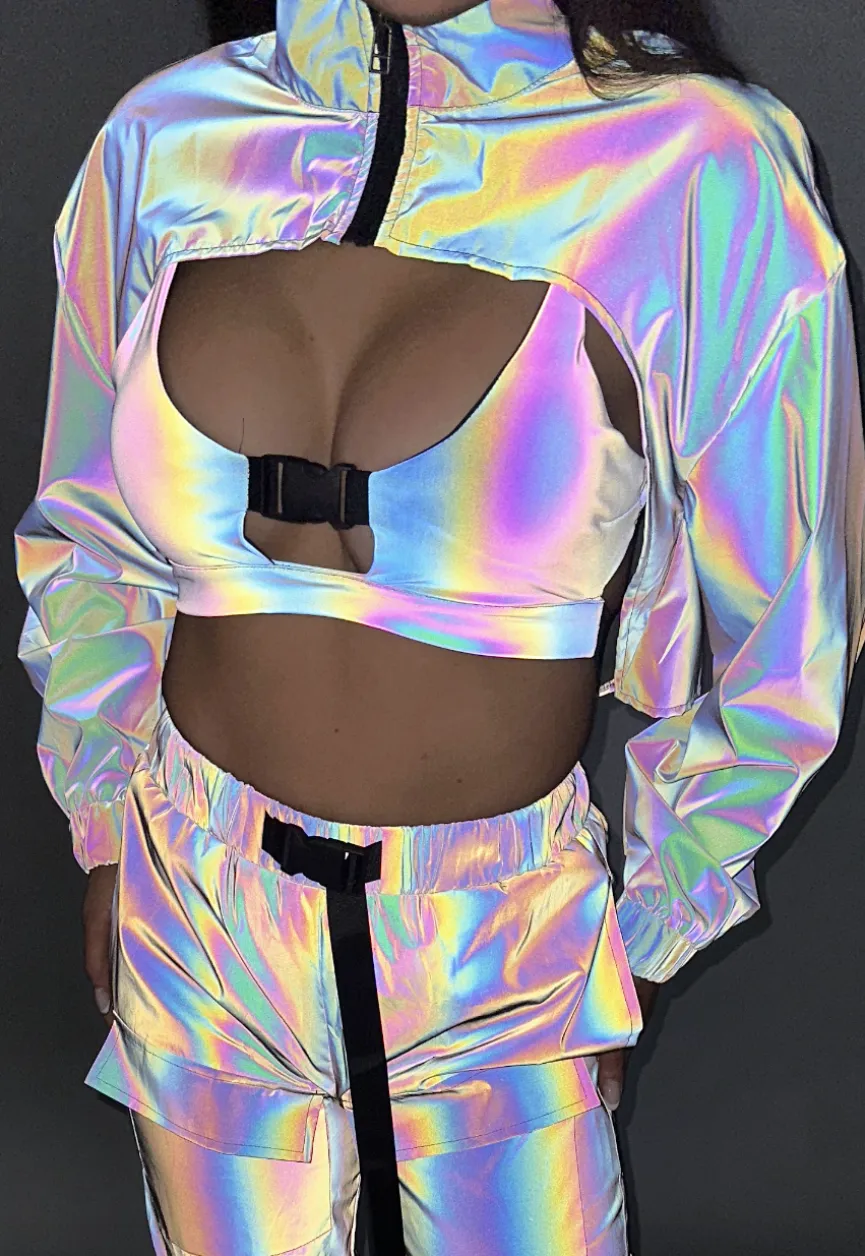 Reflecterende Bolero met Cape Look
