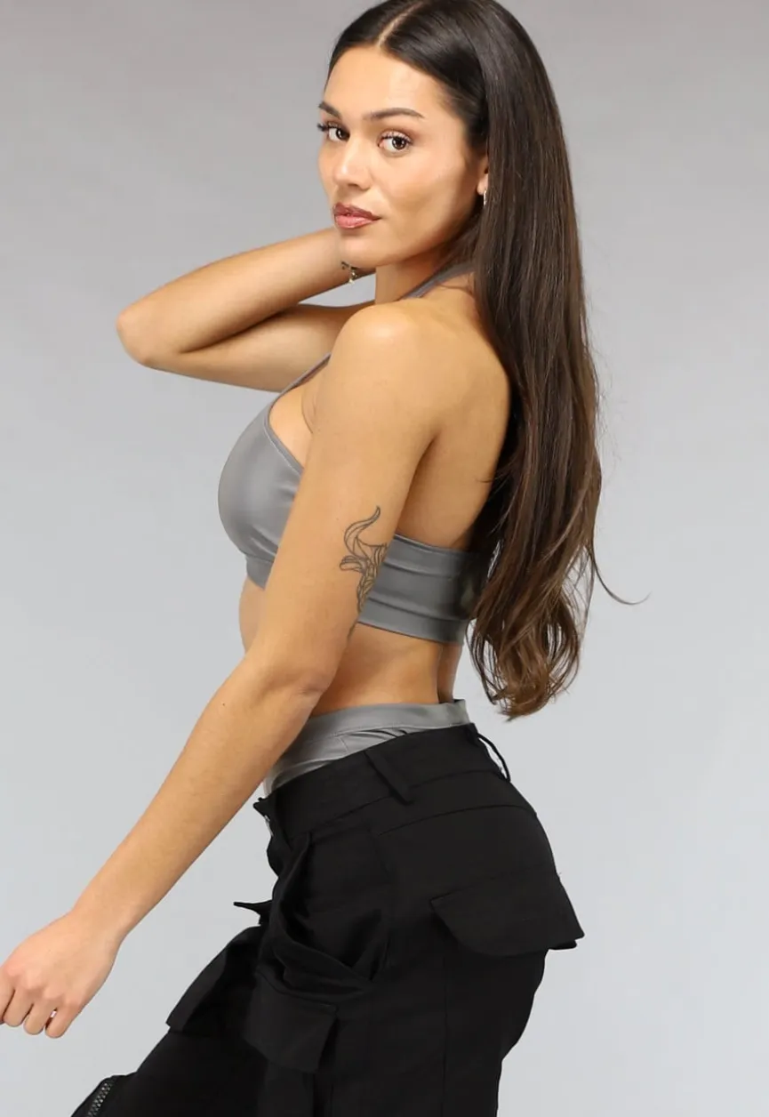 Reflecterende Two Piece met Cut Outs en Voorgevormde Cups