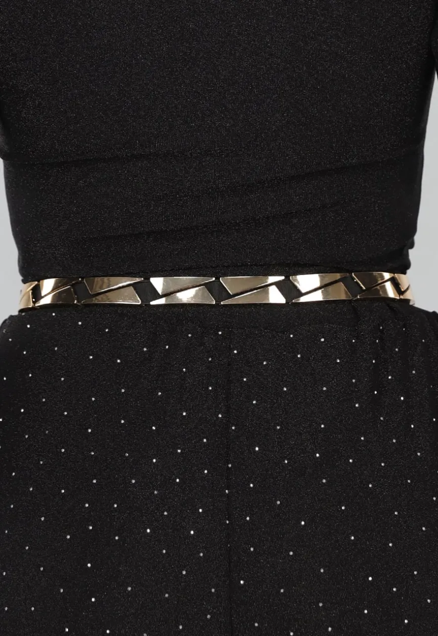 Rekbare Riem met Gouden Details