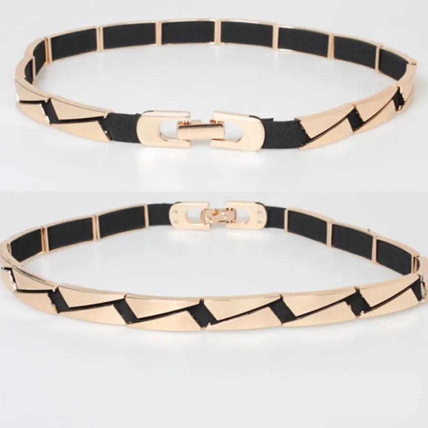 Rekbare Riem met Gouden Details