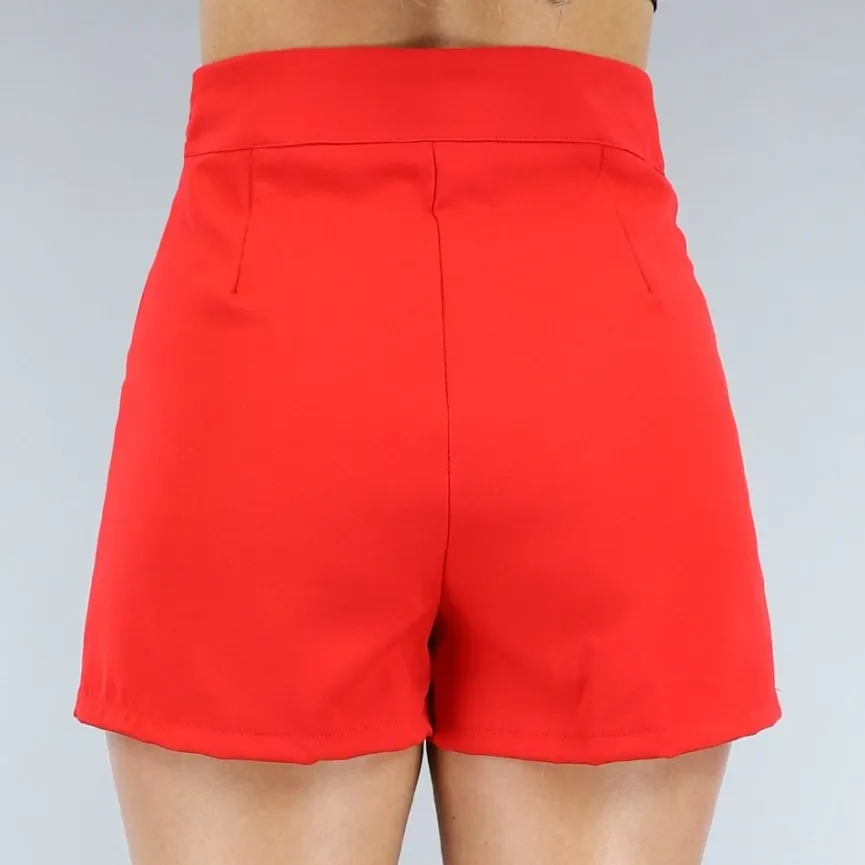 Rode Aansluitende Skort met Split