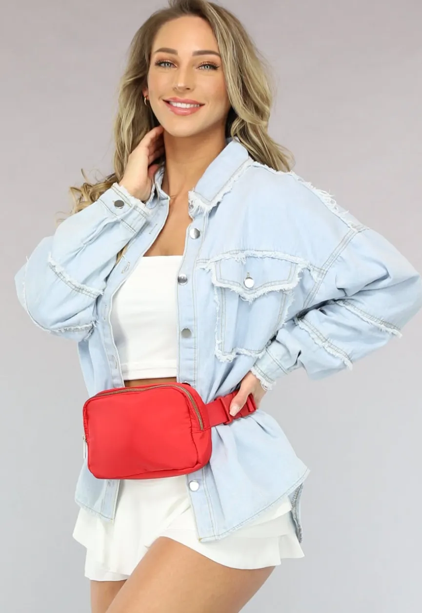 Rode Fanny Pack met Gesp