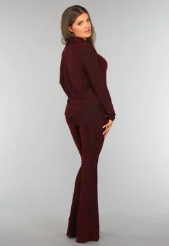 Rode Glitter Blouse met Zigzag Patroon