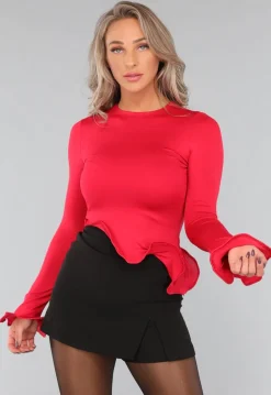 Rode Longsleeve Swirl Top