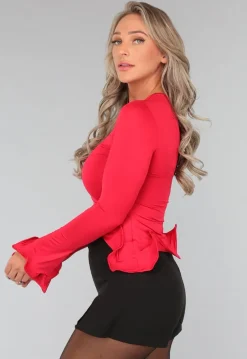 Rode Longsleeve Swirl Top