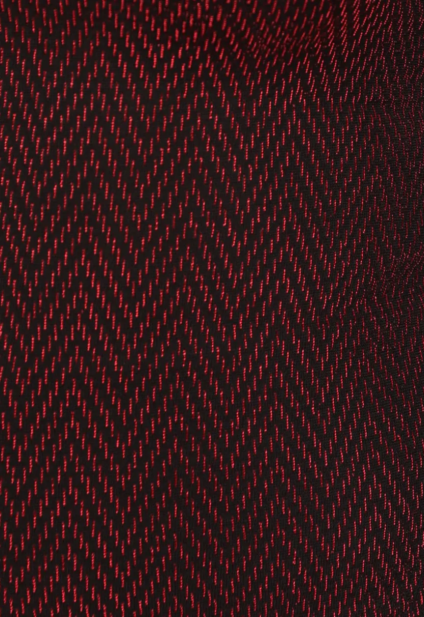 Rode Longsleeve Top met Zigzag Patroon