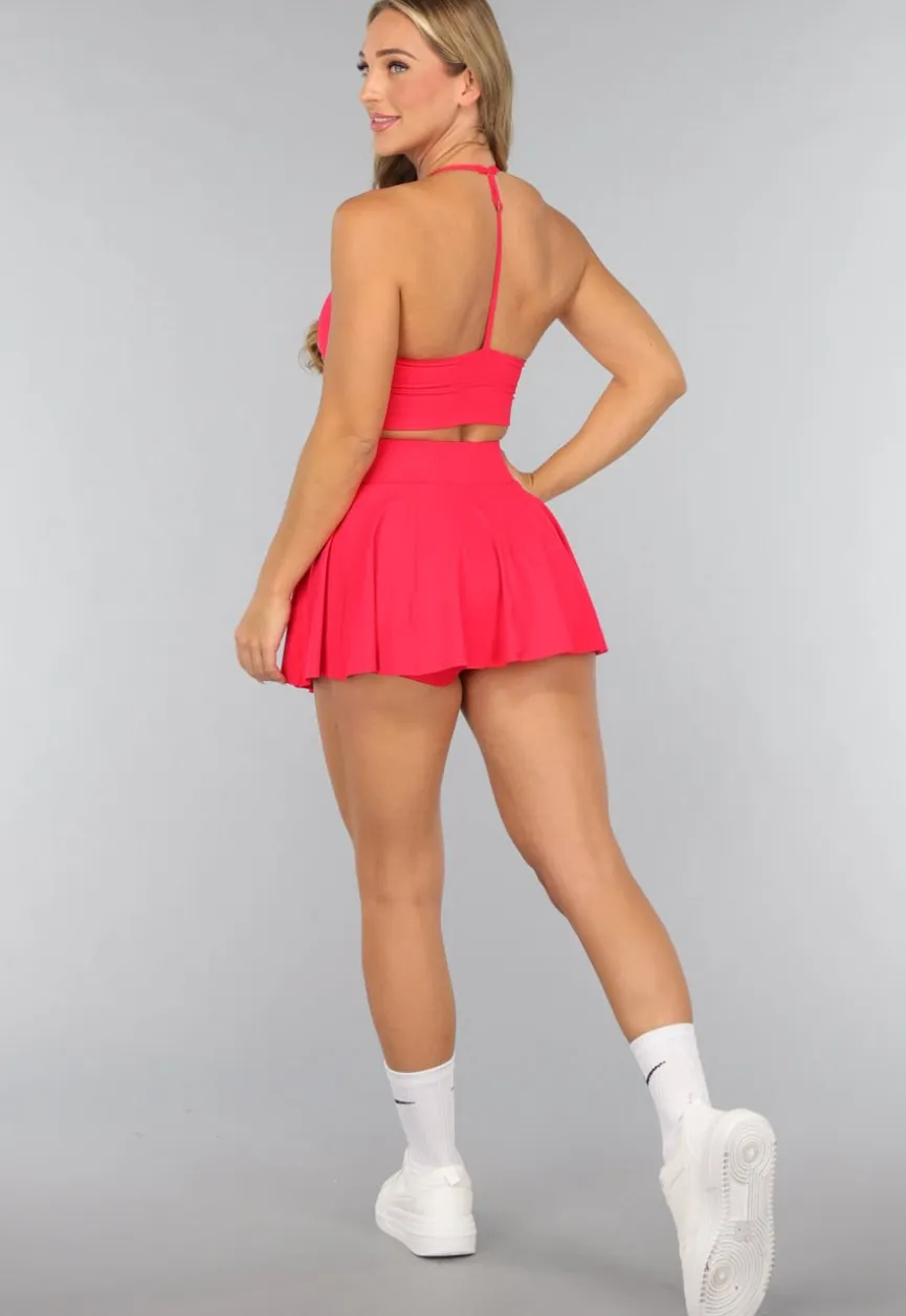Rode Sportset met Sport Skort