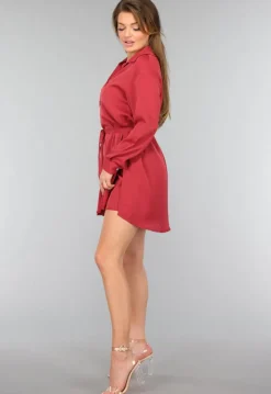 Roestbruine Lange Blouse met Broekje en Tailleband