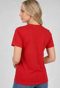 Rood Basic T-Shirt met Lichte Stretch
