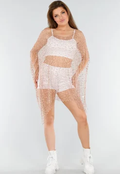 Rosé Gouden Fishnet Festival Cover-Up