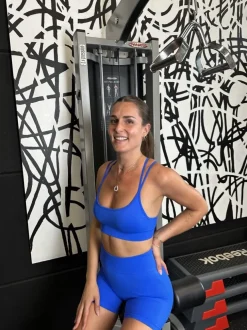 Royaal Blauwe Sport Short met Scrunch