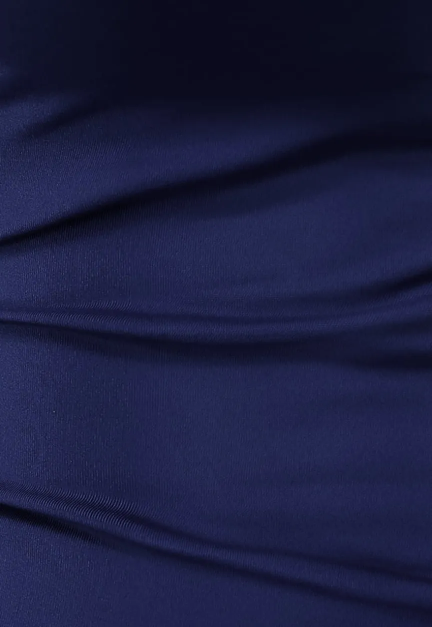 Royaal Blauwe Top van Stretch Stof