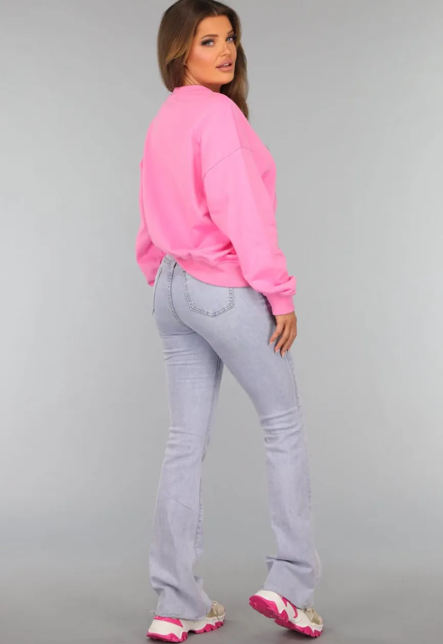 Roze Asymmetrische Sweater