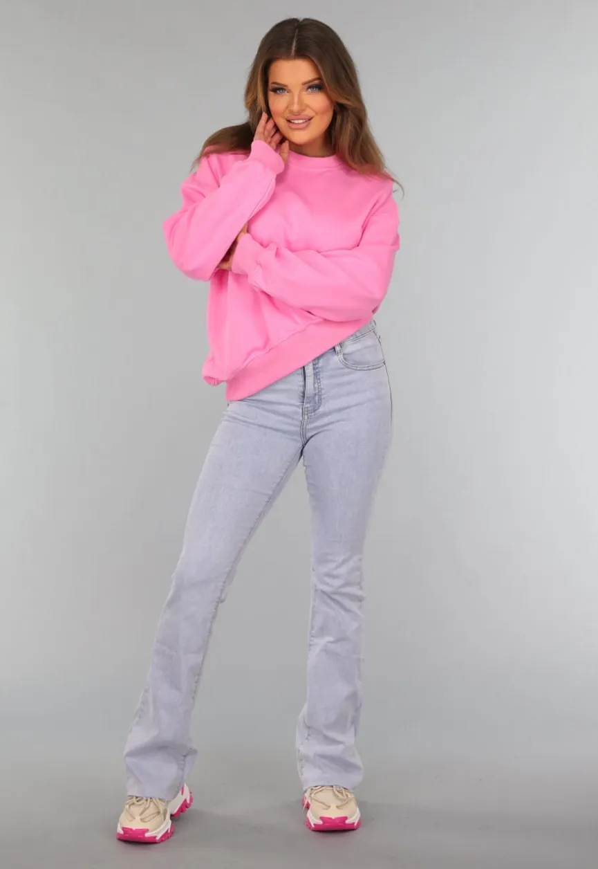 Roze Asymmetrische Sweater