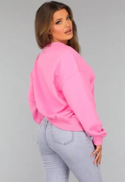 Roze Asymmetrische Sweater