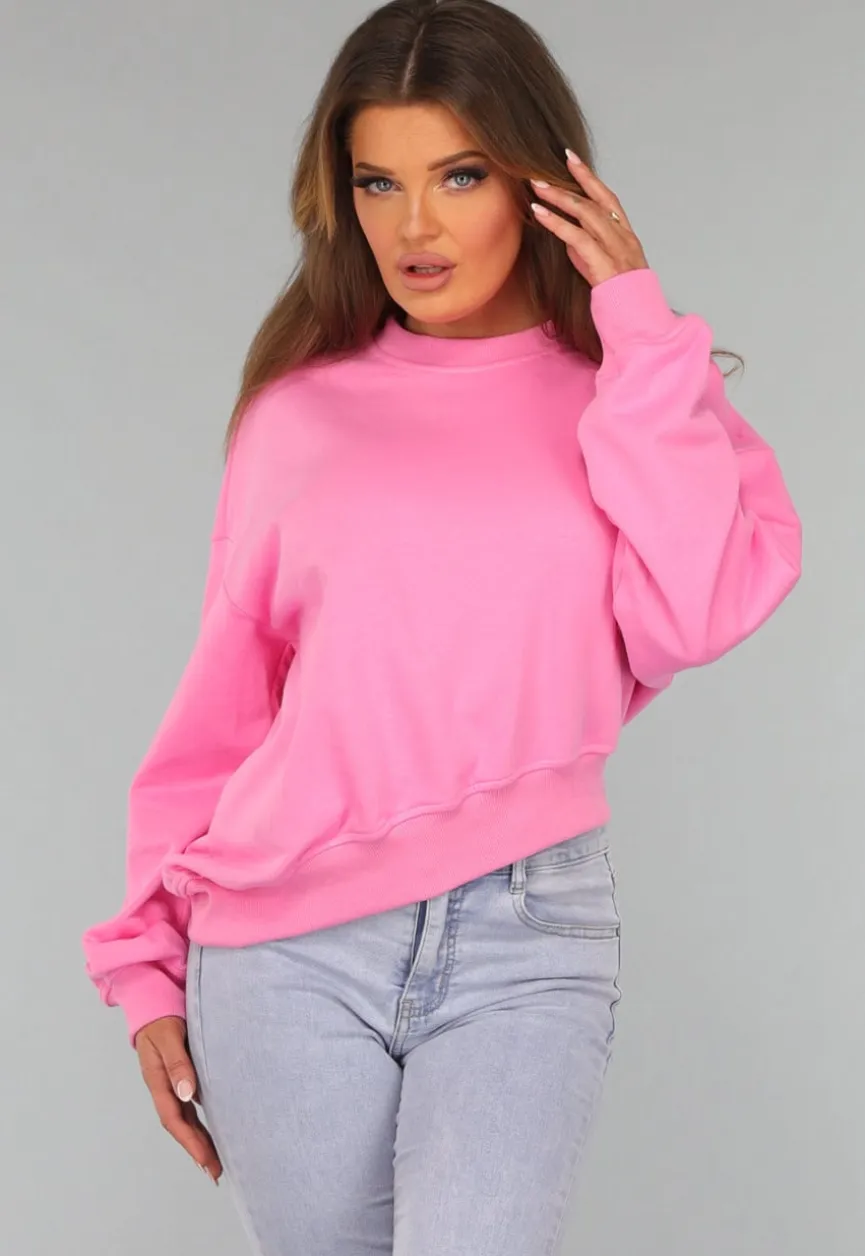 Roze Asymmetrische Sweater
