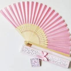Roze Bamboe Waaier Zijden