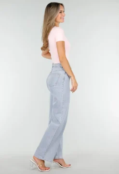 Roze Bodysuit met Korte Mouwen en String Achterkant
