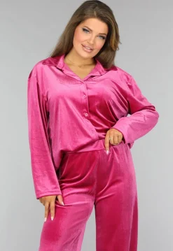 Roze Fluwelen Two Piece