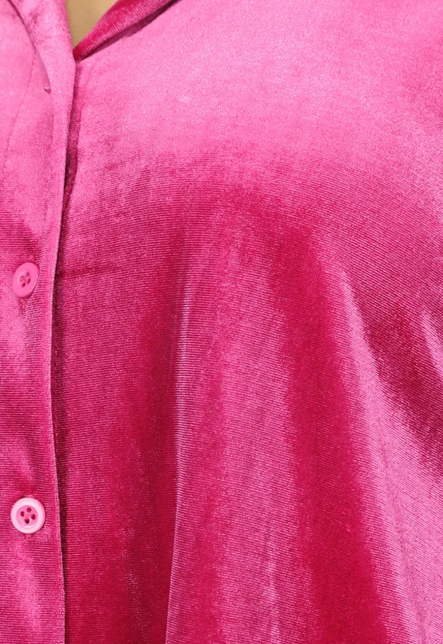 Roze Fluwelen Two Piece
